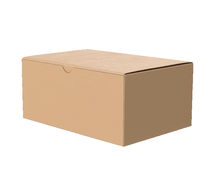 Ejemplo de caja de papel kraft