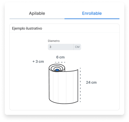 Ejemplo productos enrollables.