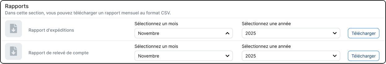 Types d'attelages disponibles.